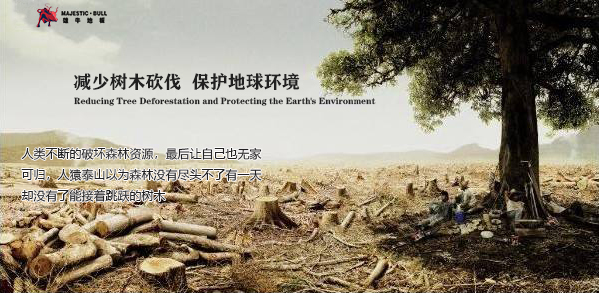 雄牛地板保护森林宣传主题